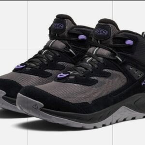 Keen Hightrail Mid Polar Boots - Black and Aster Purple Womens 9.5